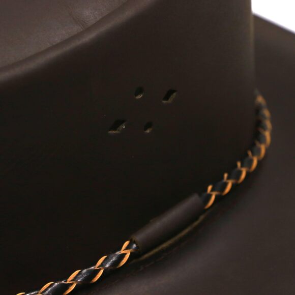 6289 Premium Chocolate Bown Leather Cowboy Hat- Western Style, Uv main image 6